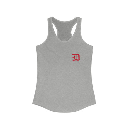 Detroit 'Old English D' Tank Top (Mini Aliform Red 'D') | Women's Racerback