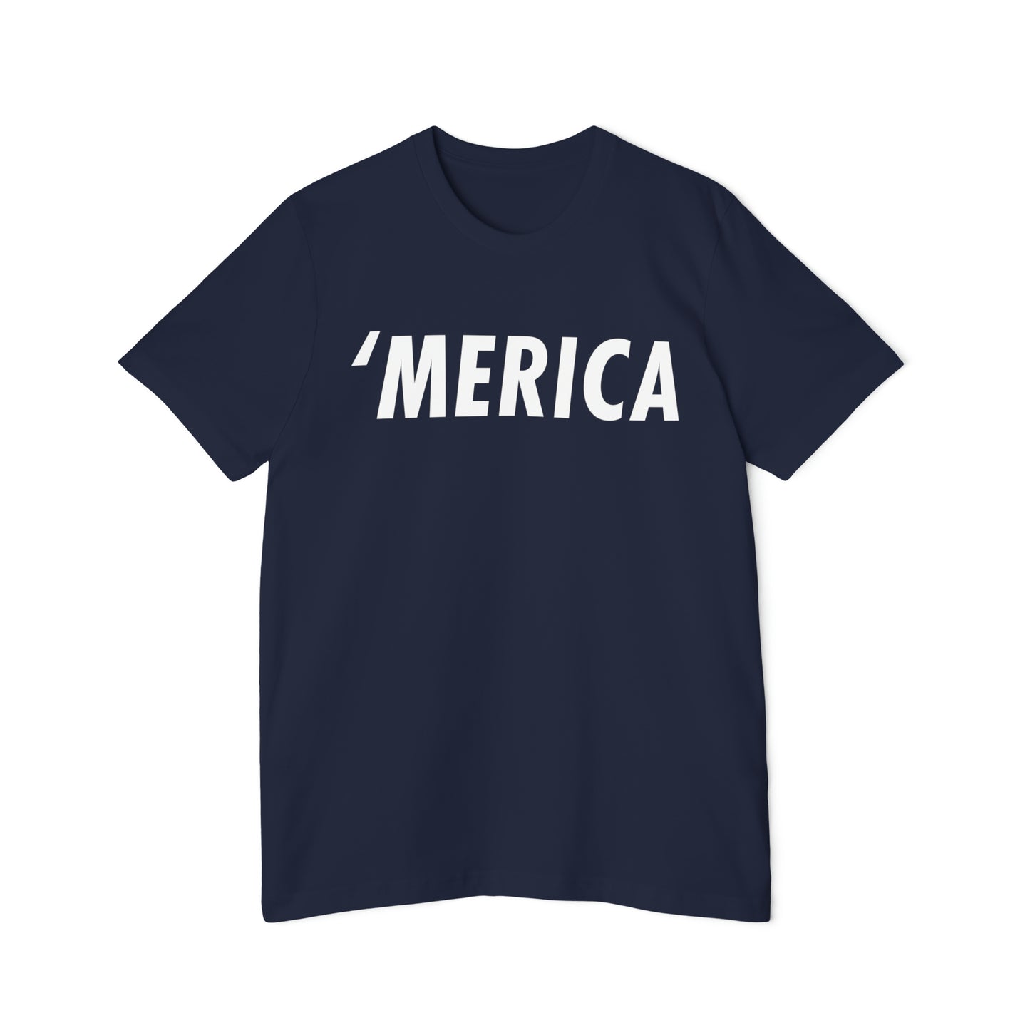 'Merica' T-Shirt (Oblique Sans Font) | Made in USA