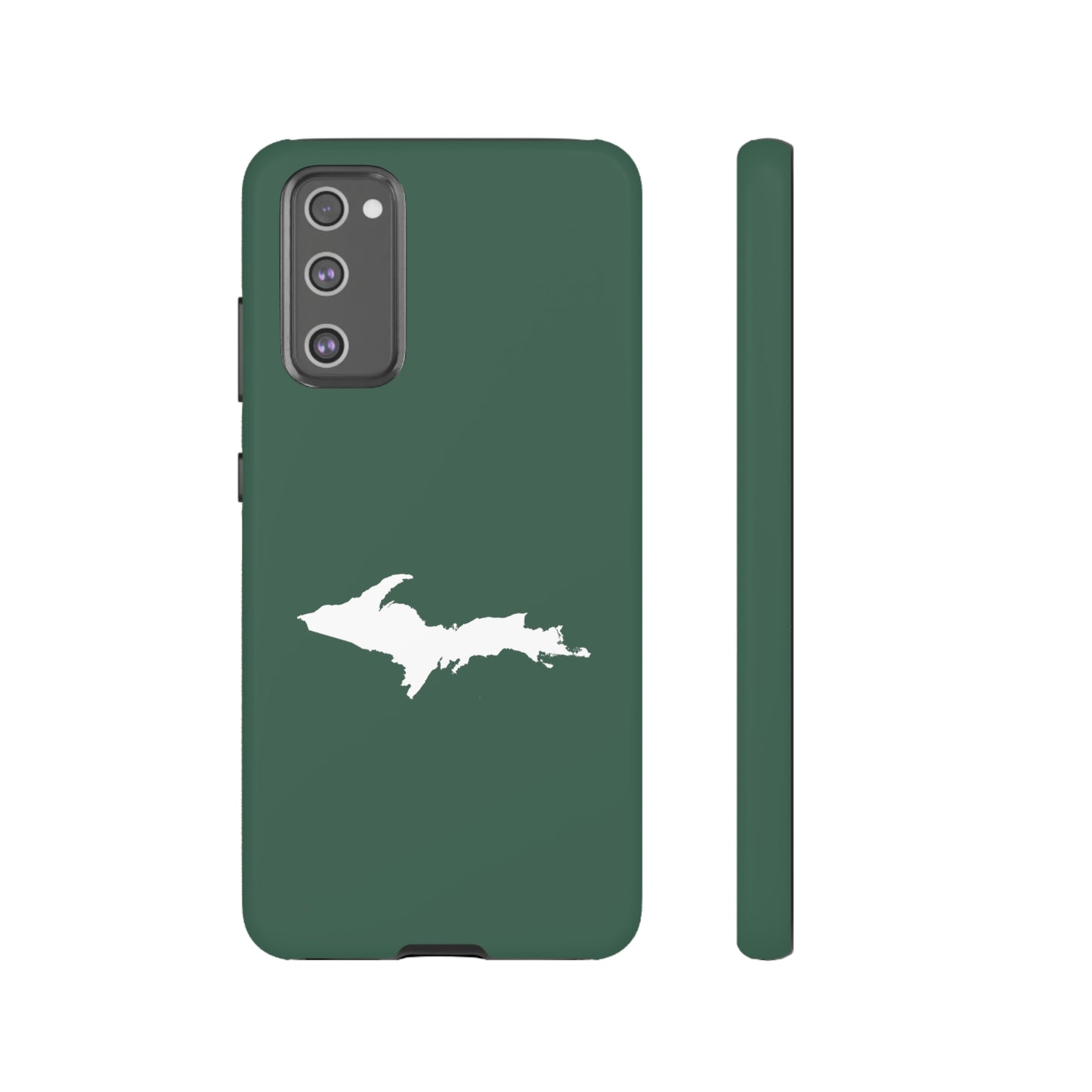 Michigan Upper Peninsula Tough Phone Case (Ginger Ale Green w/ UP Outline) | Samsung & Pixel Android