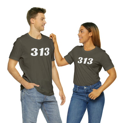 Detroit '313' T-Shirt (Racing Font) | Unisex Standard Fit