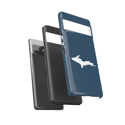 Michigan Upper Peninsula Tough Phone Case ('37 Caddie Cavalier Blue w/ UP Outline) | Samsung & Pixel Android