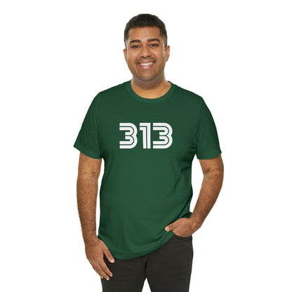 Detroit '313' T-Shirt (1970s Audiophile Font) | Unisex Standard Fit