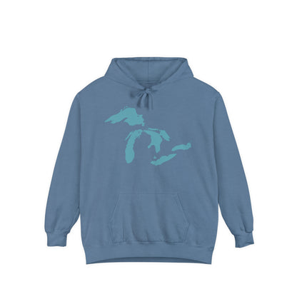 Great Lakes Hoodie (Huron Blue) | Unisex Garment-Dyed