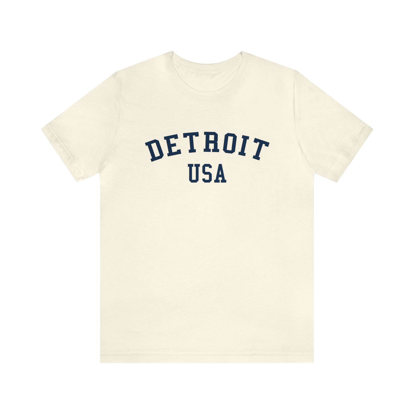 'Detroit USA' T-Shirt (Collegiate Font) | Unisex Standard