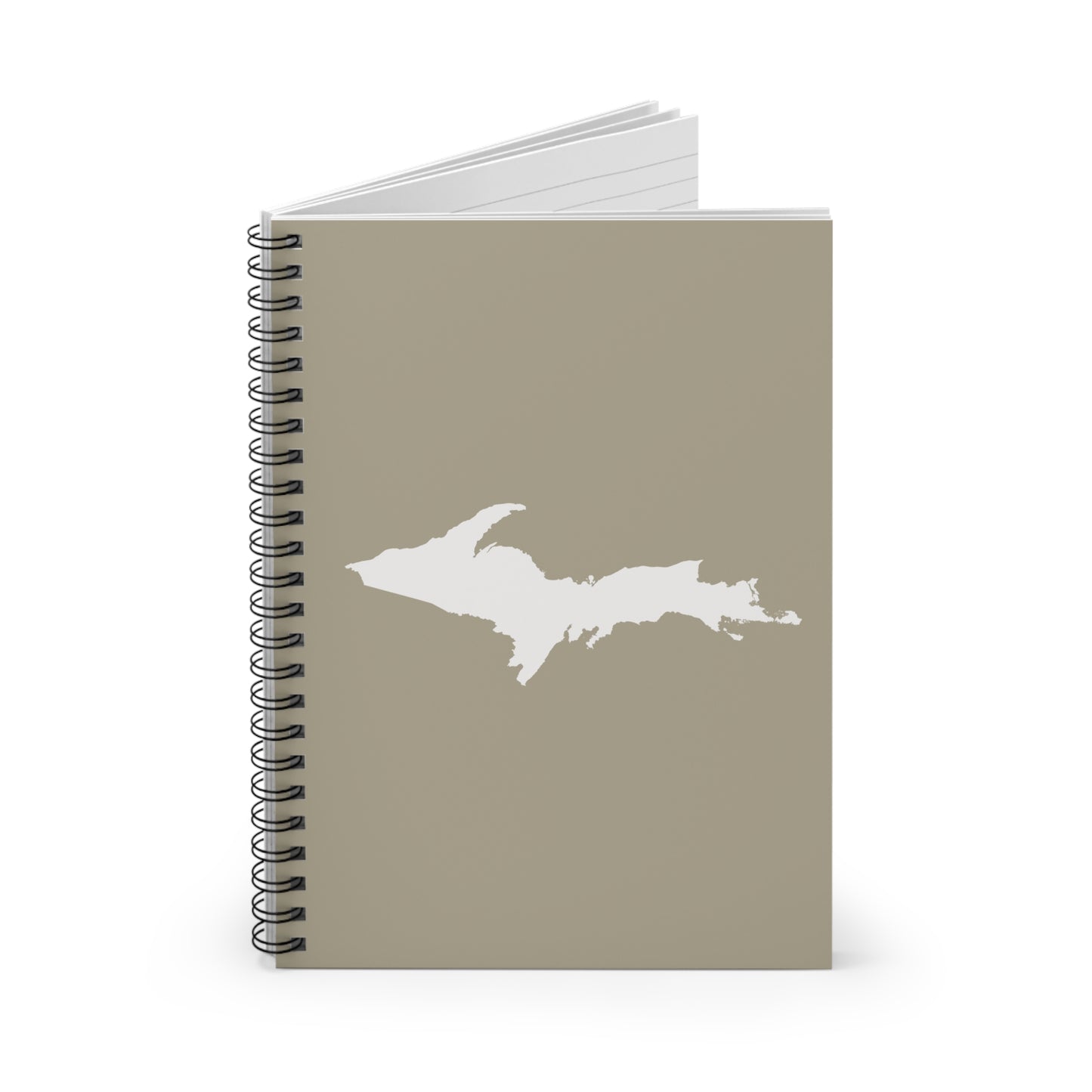 Michigan Upper Peninsula Spiral Notebook (w/ UP Outline) | Petoskey Stone Beige