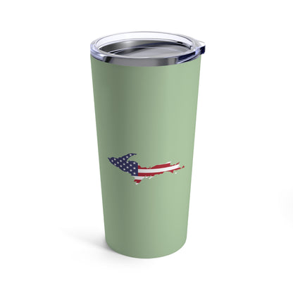 Michigan Upper Peninsula Tumbler (w/ UP USA Flag) | Tea Green - 20oz