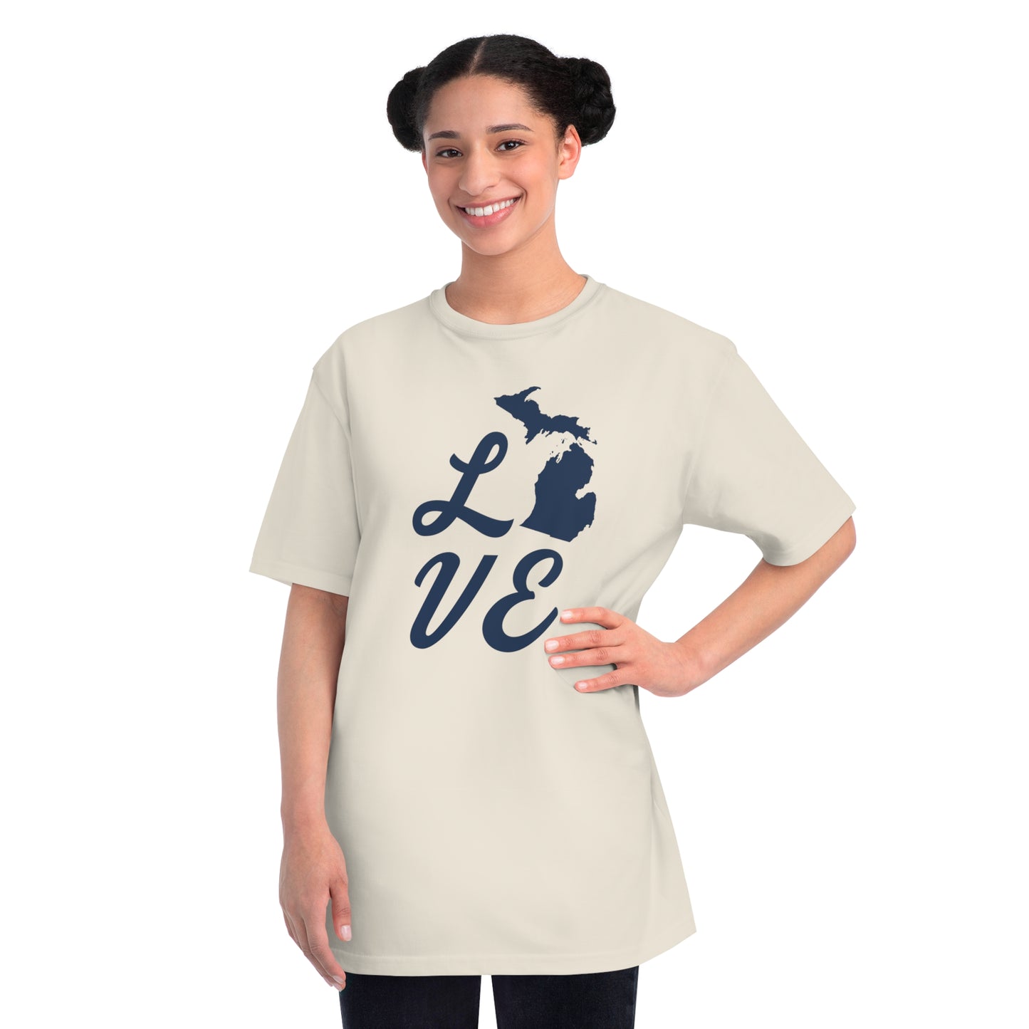 Michigan 'Love' T-Shirt (Script Font) | Unisex Organic