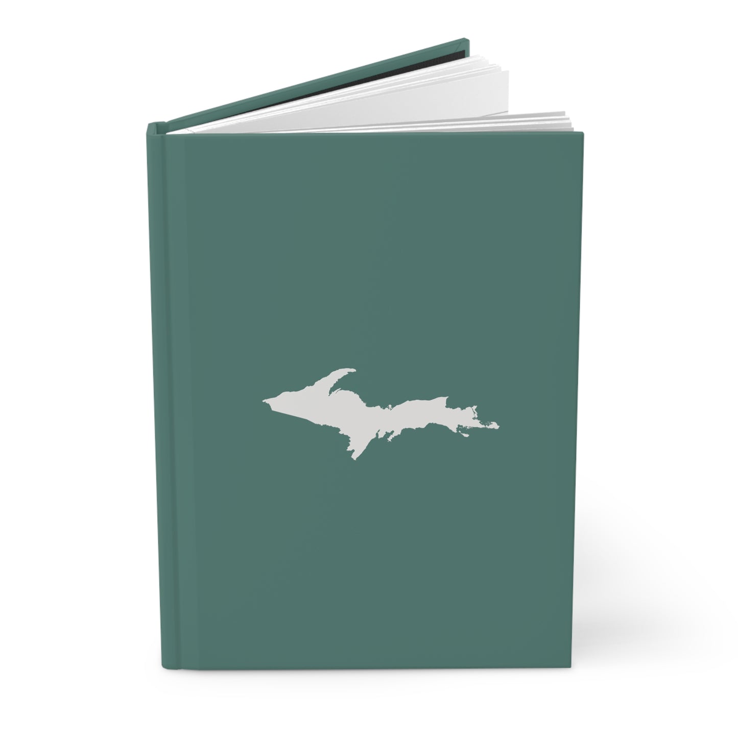 Michigan Upper Peninsula Hardcover Journal (Copper Green w/ Plum Outline) | Ruled - 150pgs