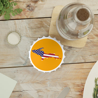 Michigan Upper Peninsula Bottle Opener (w/ UP USA Flag ) | Birch Bark Orange