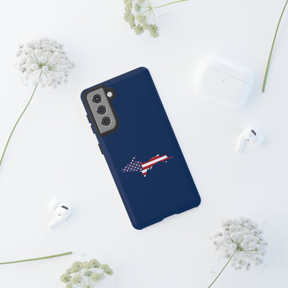 Michigan Upper Peninsula Tough Phone Case (Old Glory Blue w/ UP USA Flag Outline) | Samsung & Pixel Android