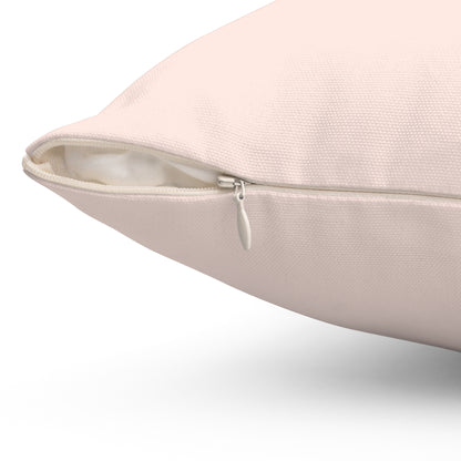 Michigan Upper Peninsula Accent Pillow (w/ UP Outline) | Champagne Pink