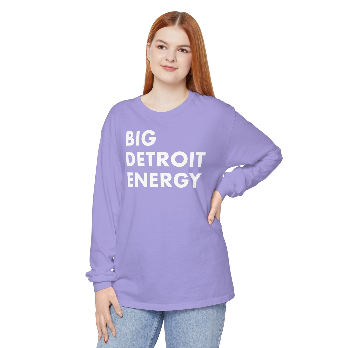 'Big Detroit Energy' Garment-Dyed T-Shirt | Unisex Long Sleeve