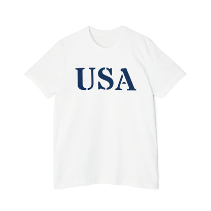 'USA' T-Shirt (Army Stencil Font) | Made in USA