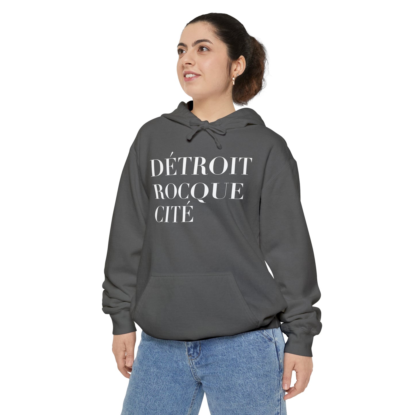 'Détroit Rocque Cité' Hoodie | Unisex Garment-Dyed