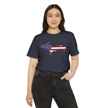 Michigan Upper Peninsula T-Shirt (w/ UP USA Flag) | Unisex Recycled Organic