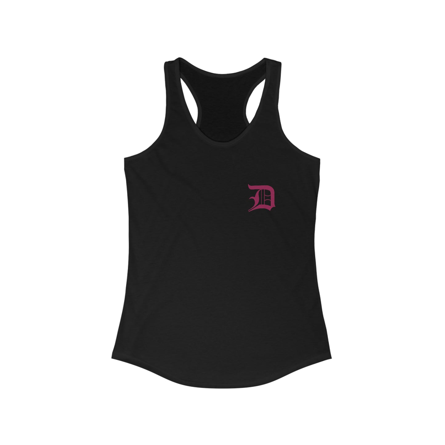 Detroit 'Old English D' Tank Top (Mini Ruby Red 'D') | Women's Racerback