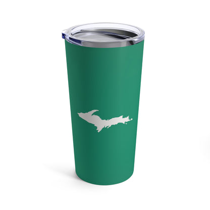 Michigan Upper Peninsula Tumbler (w/ UP Outline) | Emerald Green - 20oz