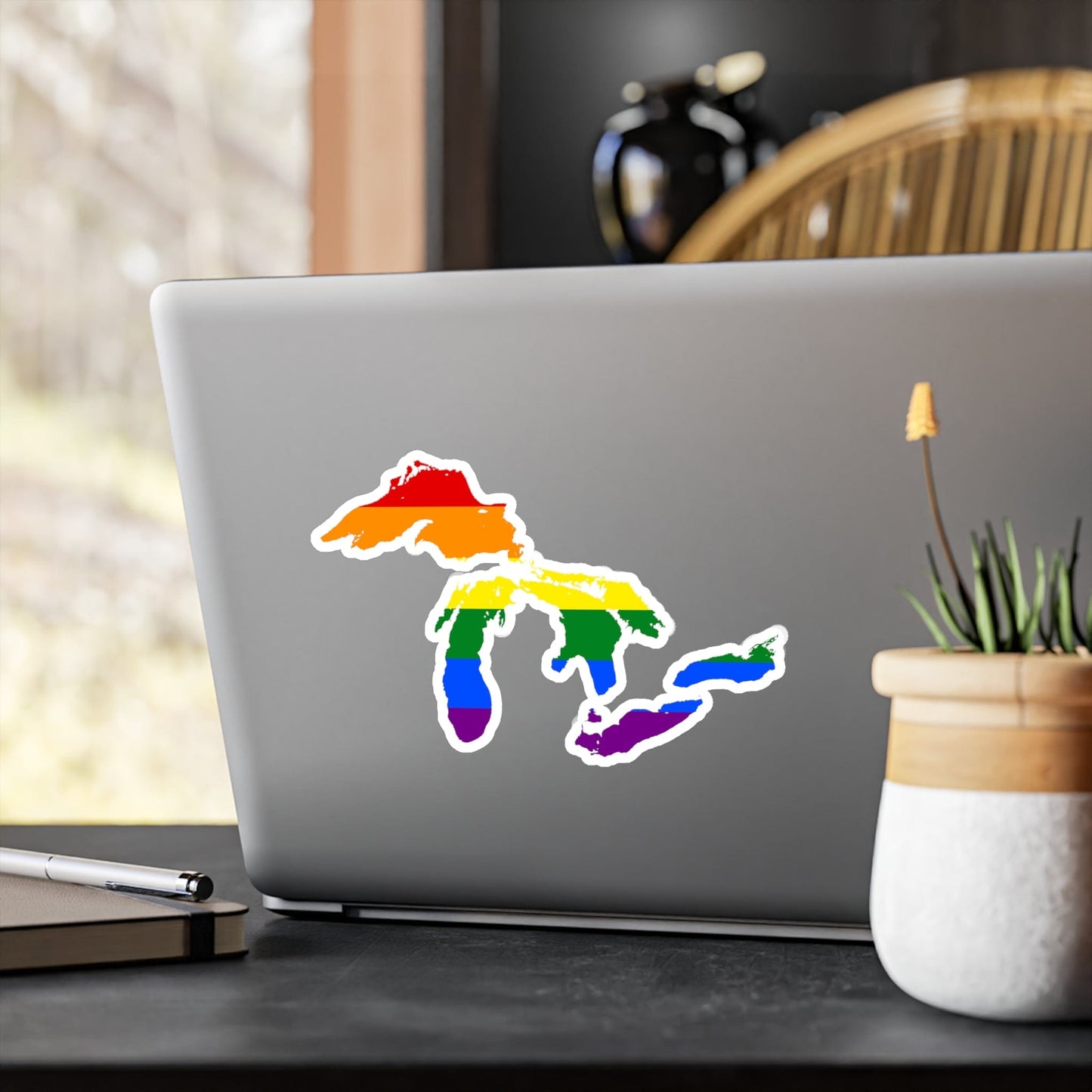 Great Lakes Kiss-Cut Windshield Decal | Rainbow Pride Edition