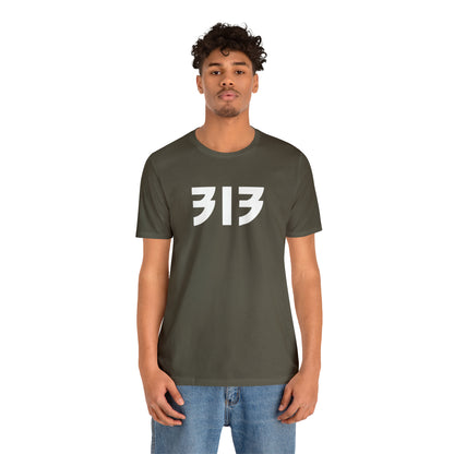 Detroit '313' T-Shirt (80s Glam Rock Font) | Unisex Standard Fit