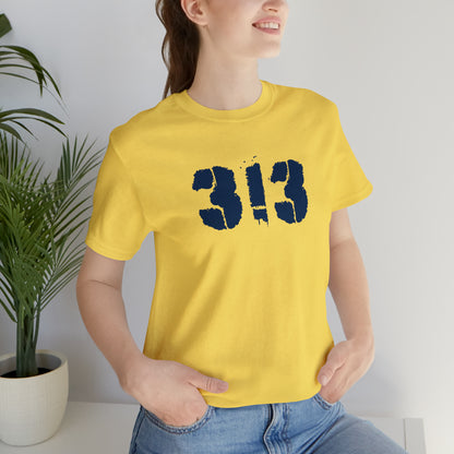 Detroit '313' T-Shirt (Spray Stencil Font) | Unisex Standard Fit