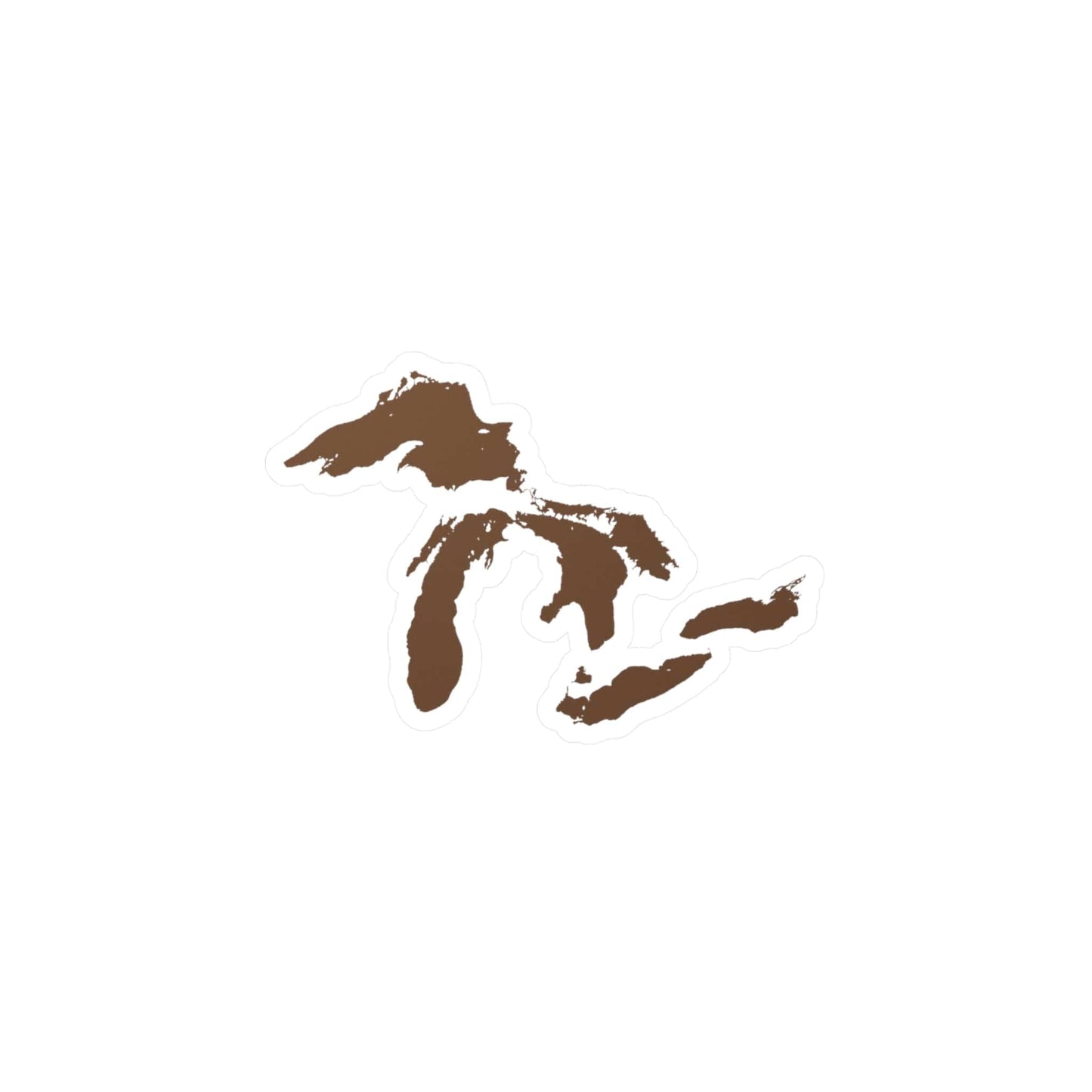 Great Lakes Kiss-Cut Windshield Decal | Coffee Color