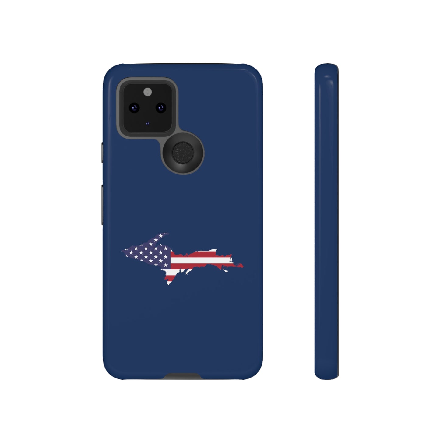 Michigan Upper Peninsula Tough Phone Case (Old Glory Blue w/ UP USA Flag Outline) | Samsung & Pixel Android