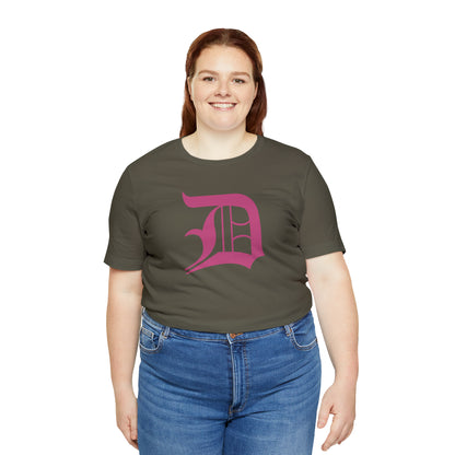 Detroit 'Old English D' T-Shirt (Apple Blossom Pink) | Unisex Standard