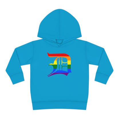 Detroit 'Old English D' Hoodie (Rainbow Pride Edition)| Unisex Toddler