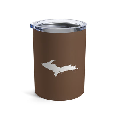 Michigan Upper Peninsula Tumbler (w/ UP Outline) | Coffee Color - 10oz