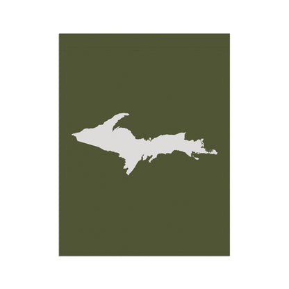 Michigan Upper Peninsula Home & Garden Flag (w/ UP Outline) | Army Green