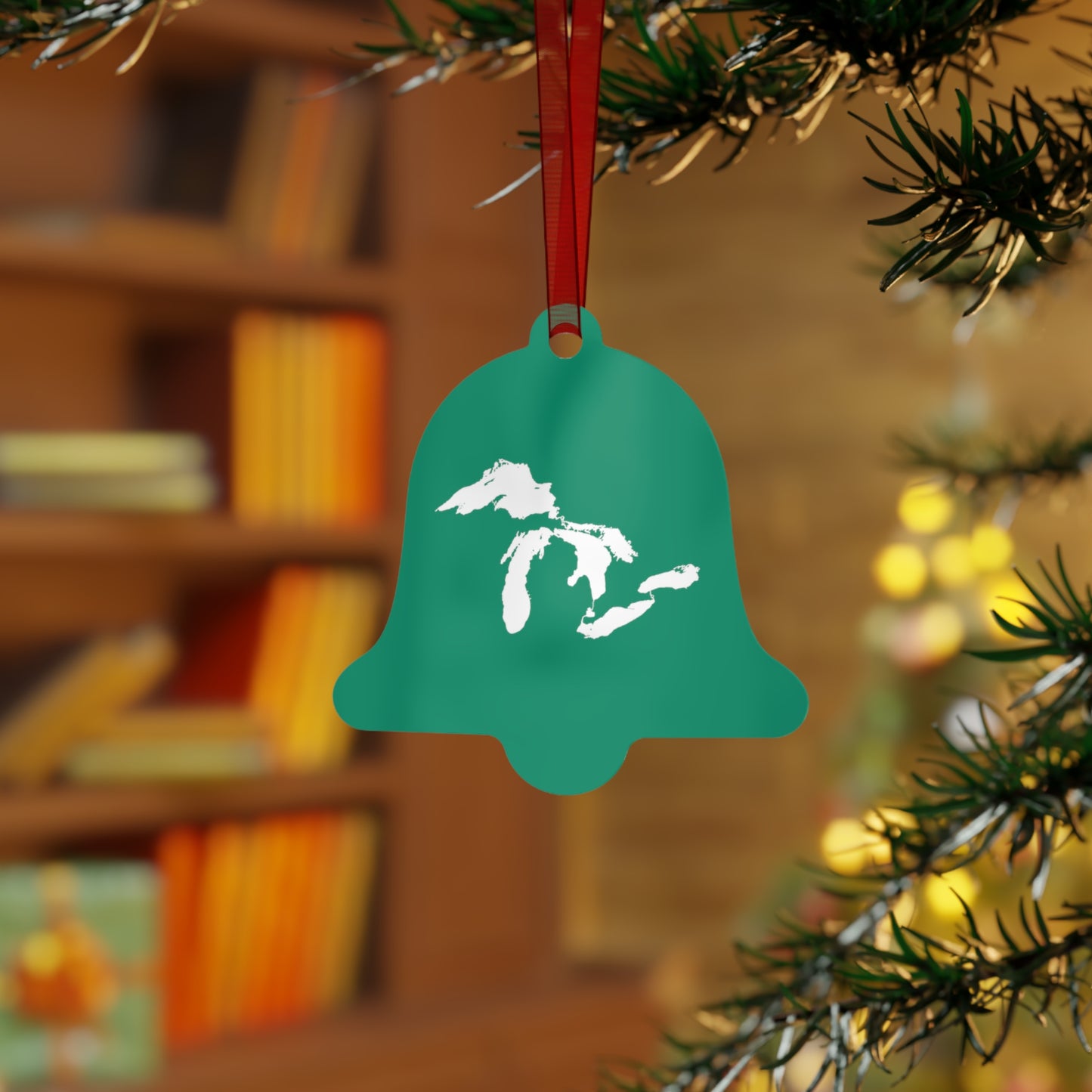 Great Lakes Christmas Ornament | Metal - Emerald Green