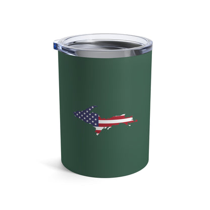 Michigan Upper Peninsula Tumbler (w/ UP USA Flag) | Ginger Ale Green - 10oz