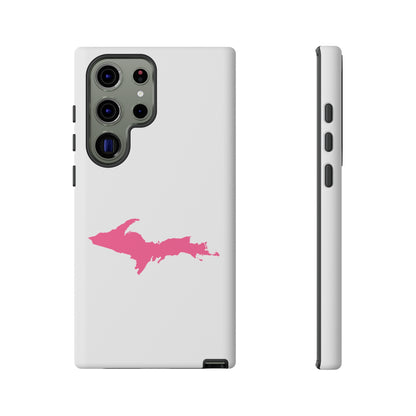 Michigan Upper Peninsula Tough Phone Case (w/ Pink UP Flag Outline) | Samsung & Pixel Android