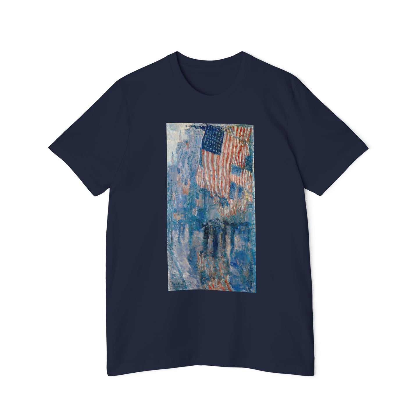 'Avenue in the Rain' Painting T-Shirt (Hassam, 1917) | Made in USA