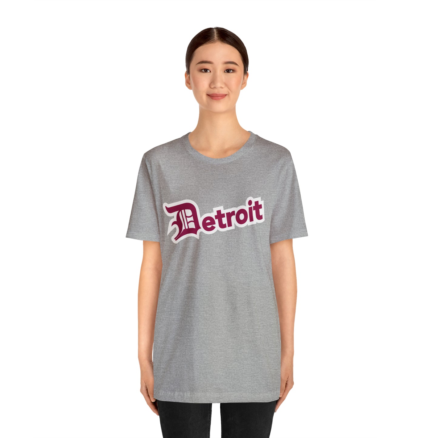 'Detroit' T-Shirt (Ruby Red w/ Old English 'D') | Unisex Standard