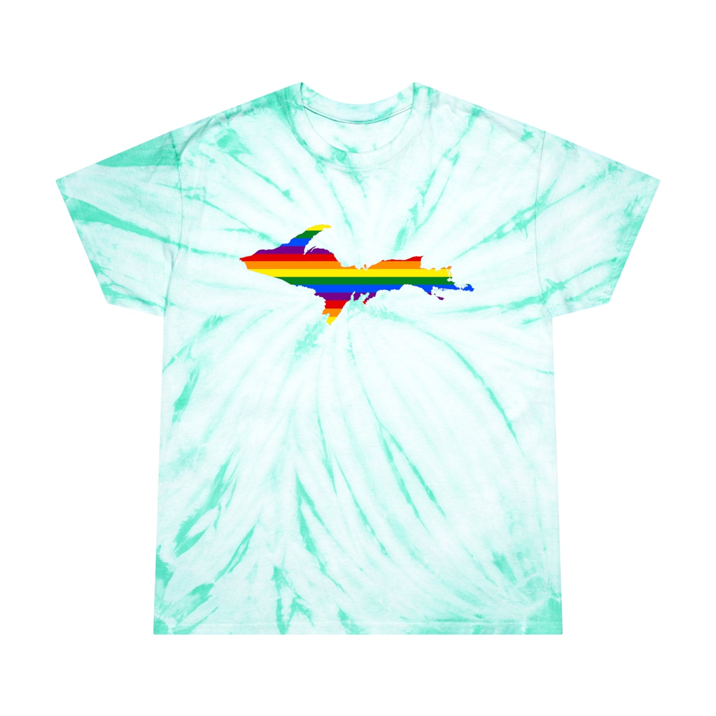 Michigan Upper Peninsula Tie-Dye T-Shirt (w/ UP Pride Flag) | Unisex Cyclone