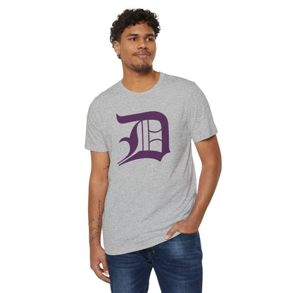 Detroit 'Old English D' T-Shirt (Plum) | Unisex Recycled Organic