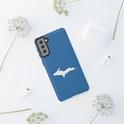 Michigan Upper Peninsula Tough Phone Case (Lake Superior Blue w/ UP Outline) | Samsung & Pixel Android