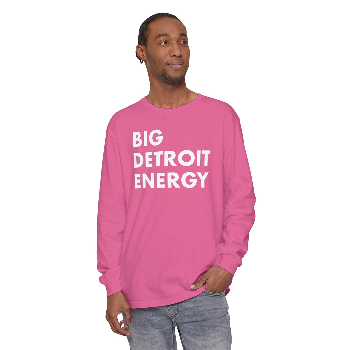 'Big Detroit Energy' Garment-Dyed T-Shirt | Unisex Long Sleeve