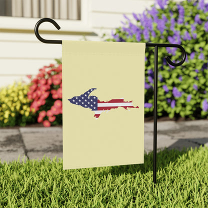 Michigan Upper Peninsula Home & Garden Flag (w/ UP USA Flag) | Canary Yellow