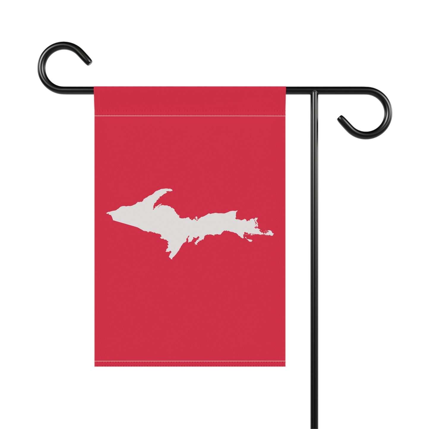 Michigan Upper Peninsula Home & Garden Flag (w/ UP Outline) | Lighthouse Red