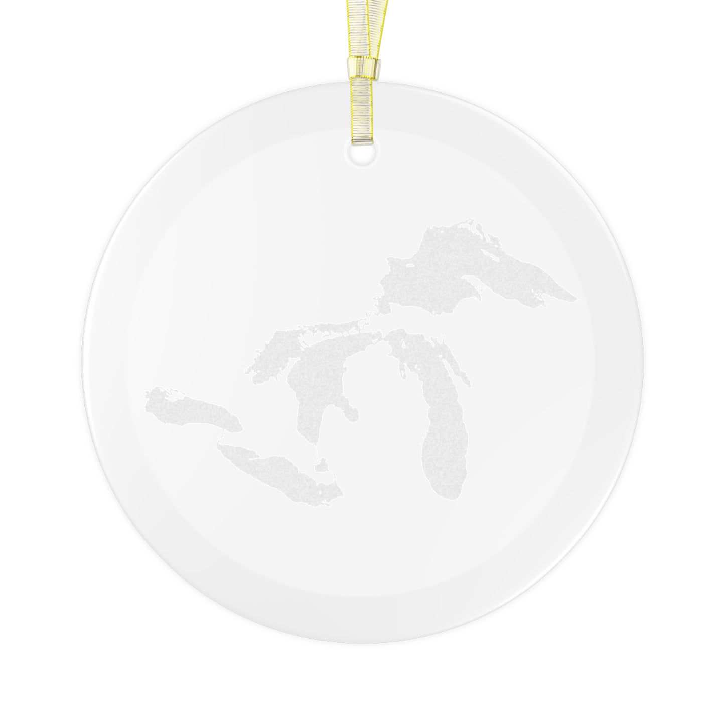 Great Lakes Christmas Ornament | Clear Glass - Platinum