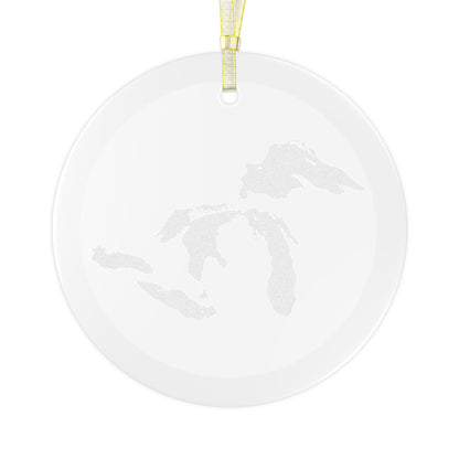 Great Lakes Christmas Ornament | Clear Glass - Platinum