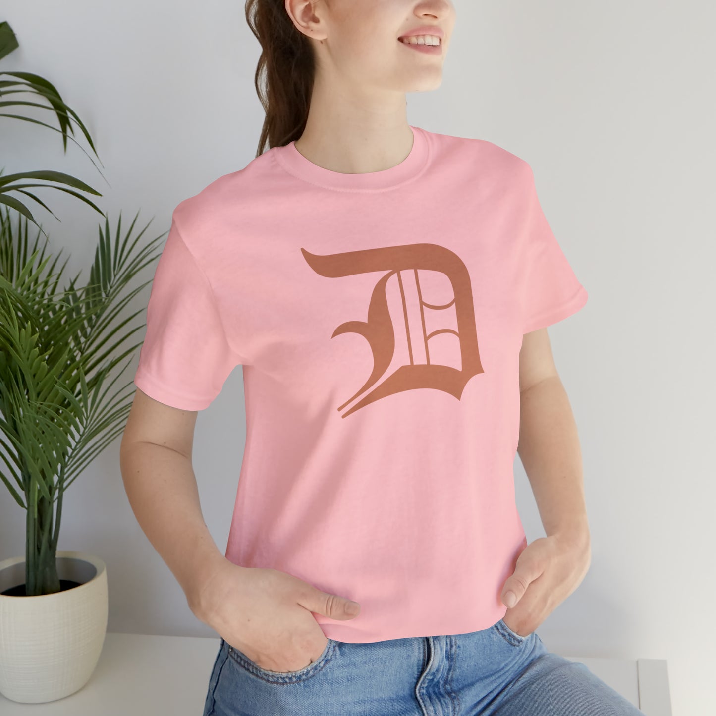 Detroit 'Old English D' T-Shirt (Copper Color) | Unisex Standard