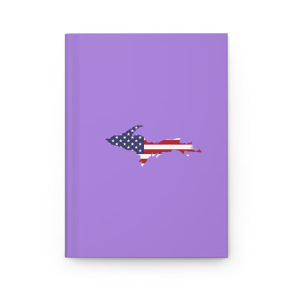 Michigan Upper Peninsula Hardcover Journal (w/ UP USA Flag) | Ruled - Lavender