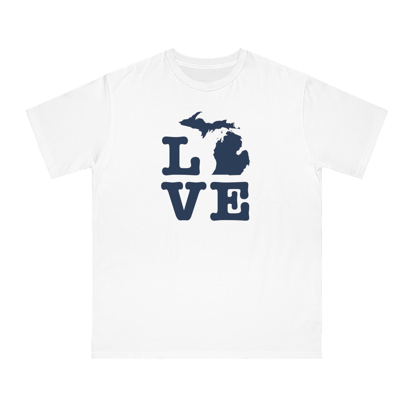 Michigan 'Love' T-Shirt (Typewriter Font) | Unisex Organic