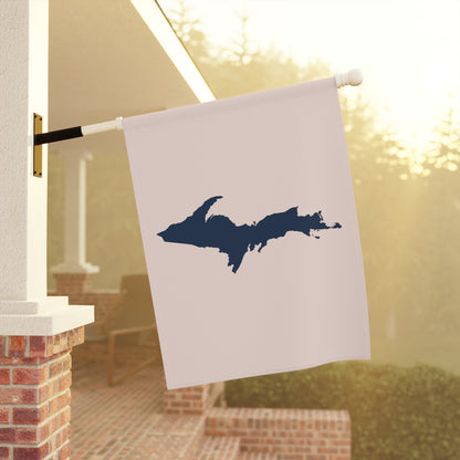 Michigan Upper Peninsula Home & Garden Flag (w/ UP Outline) | Champagne Pink