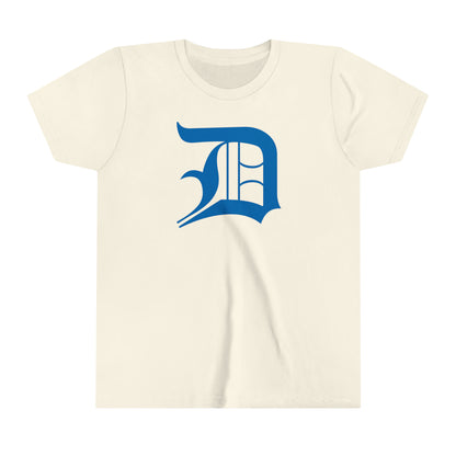 Detroit 'Old English D' T-Shirt (Azure) | Youth Short Sleeve