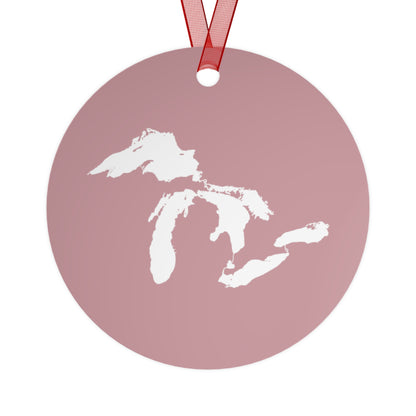 Great Lakes Christmas Ornament | Metal - Cherry Blossom Pink