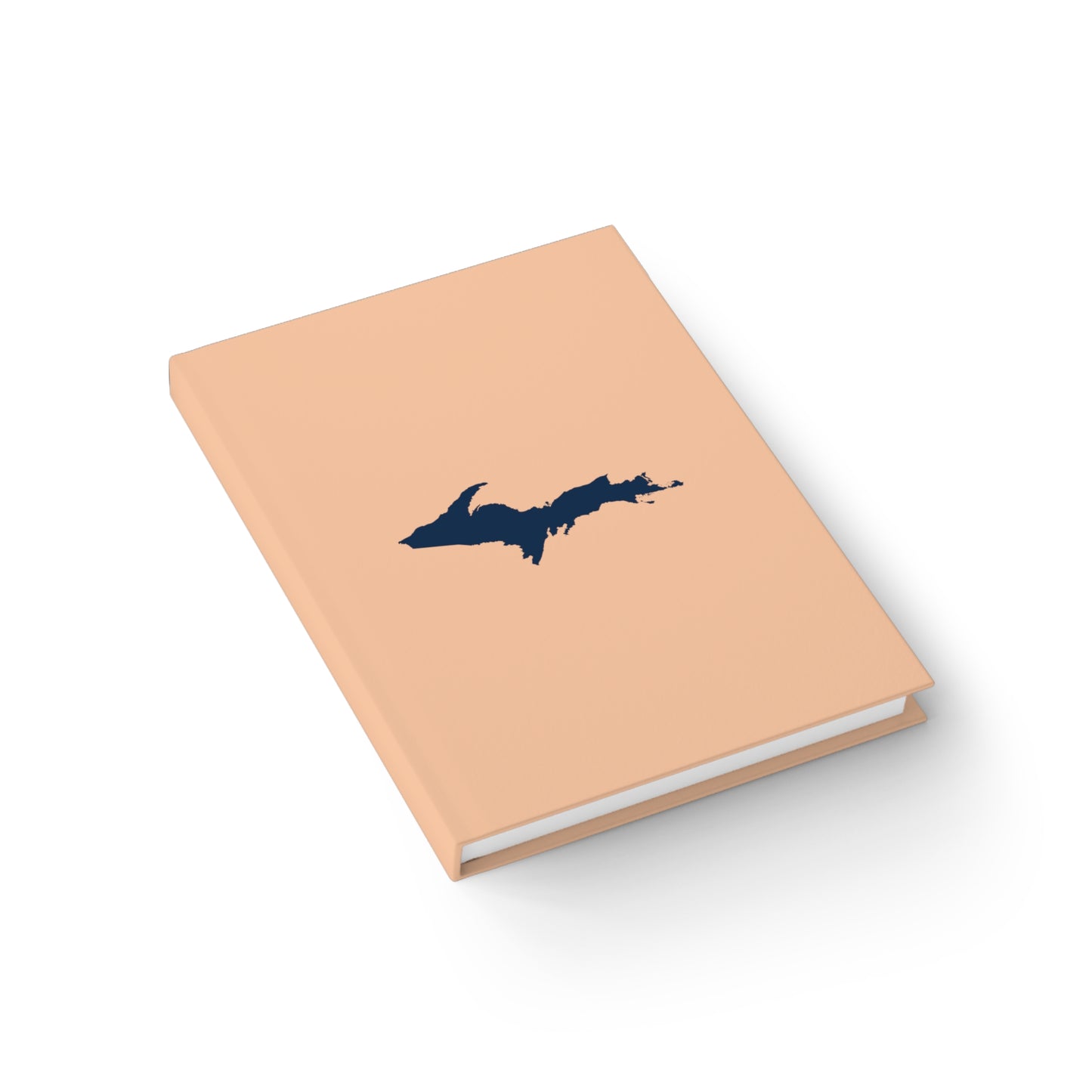 Michigan Upper Peninsula Blank Sketchbook (w/ UP Outline) | Peach